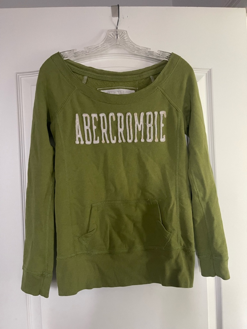 Abercrombie & Fitch Olive Green Logo Pullover